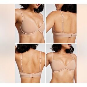 Pepper Zero-G Wirefree Padded Gradual Lift Up Bra Fawn Beige 38B NWT